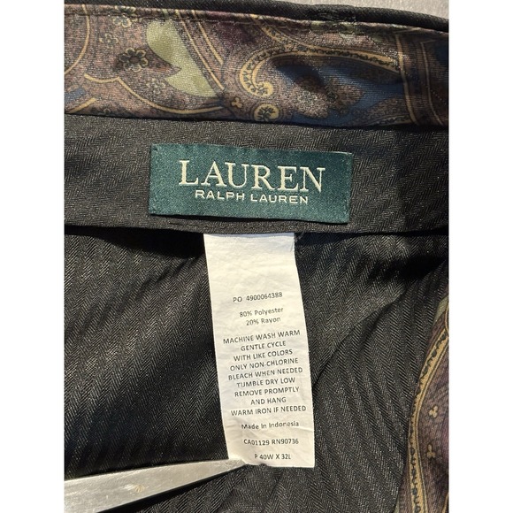 Lauren Ralph Lauren Black Dress Pants 40W/32L - Picture 3 of 6